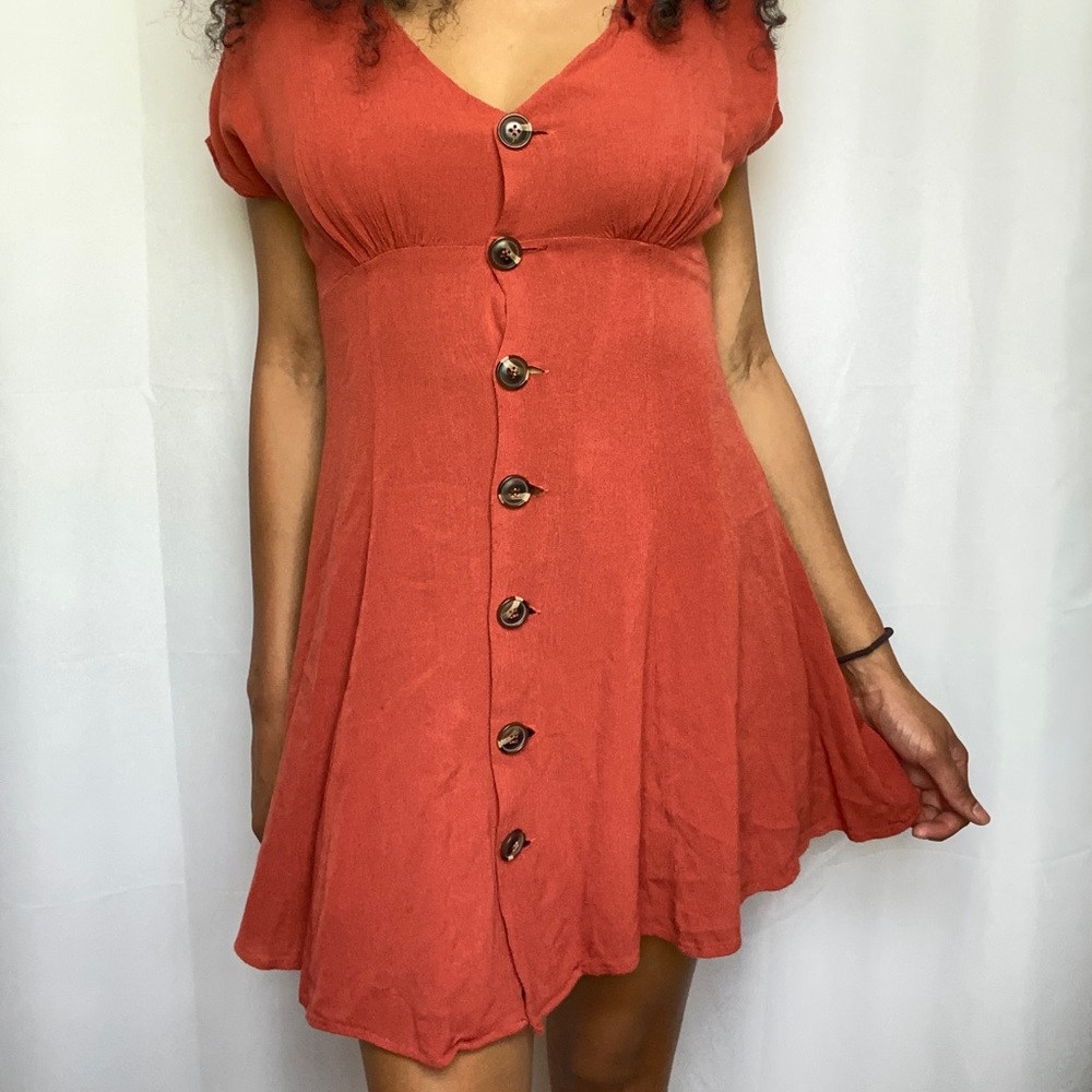 Burnt Orange Skater Dress from BP size XS
